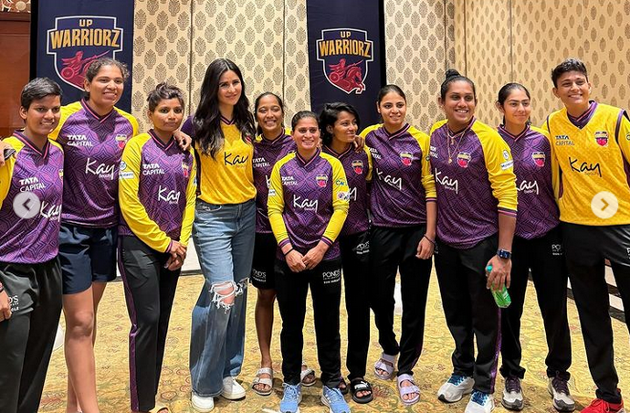 Katrina Kaif Cheers for UP Warriorz at Women’s Premier League Game in Delhi