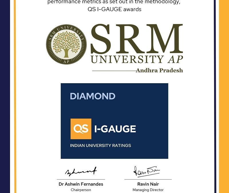 SRM University-AP Recognised with QS-I GAUGE Diamond Rating for Institutional Excellence