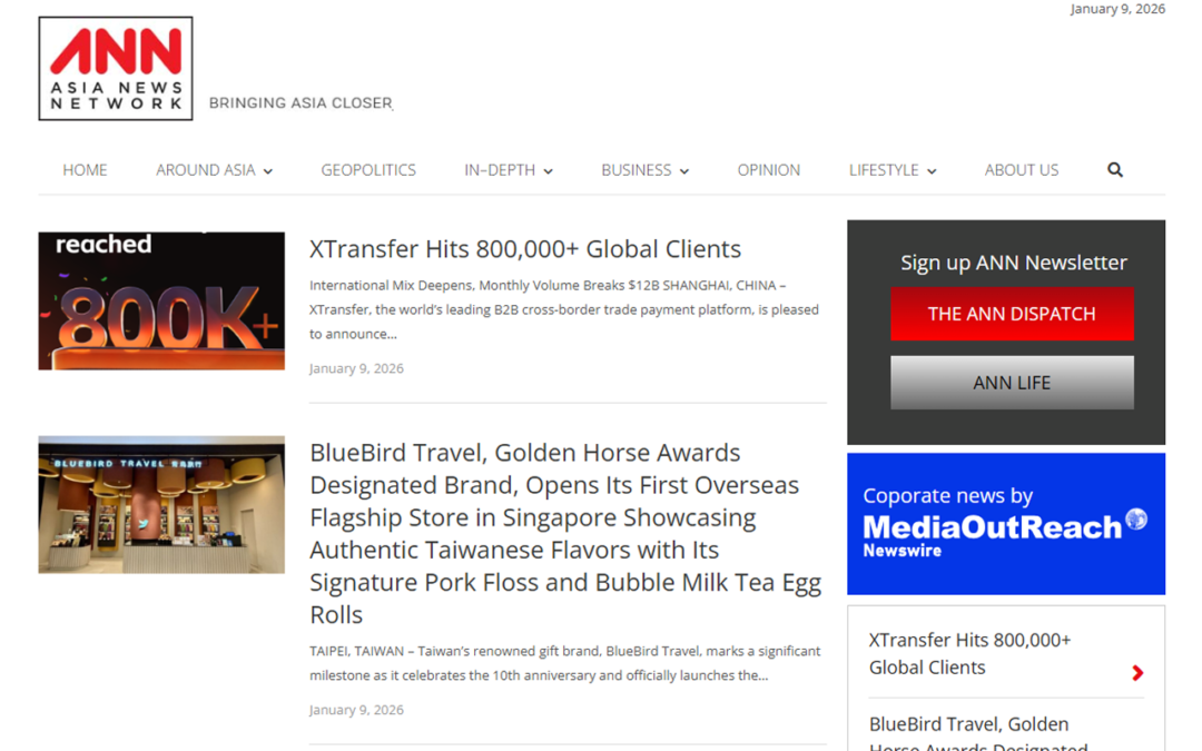 Media OutReach Newswire and Asia News Network (ANN) Form Corporate News Release Partnership