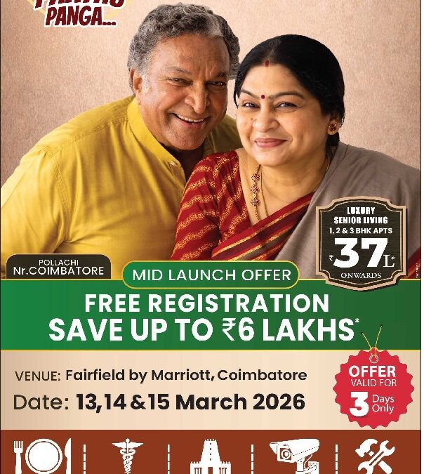 Srinivasa Palms' Redefines Retirement Living with India's First 3-in-1 Luxury Senior Living Concept