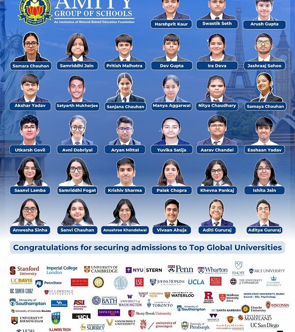Amity Students Secure Offers from Top Global Universities