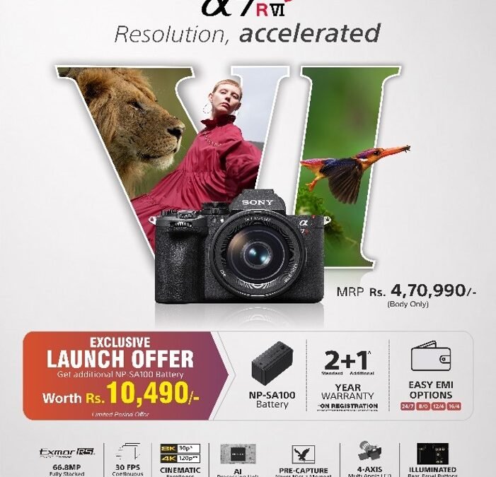 Sony India Expands its Premium Alpha Line-up with the New Alpha 7R VI